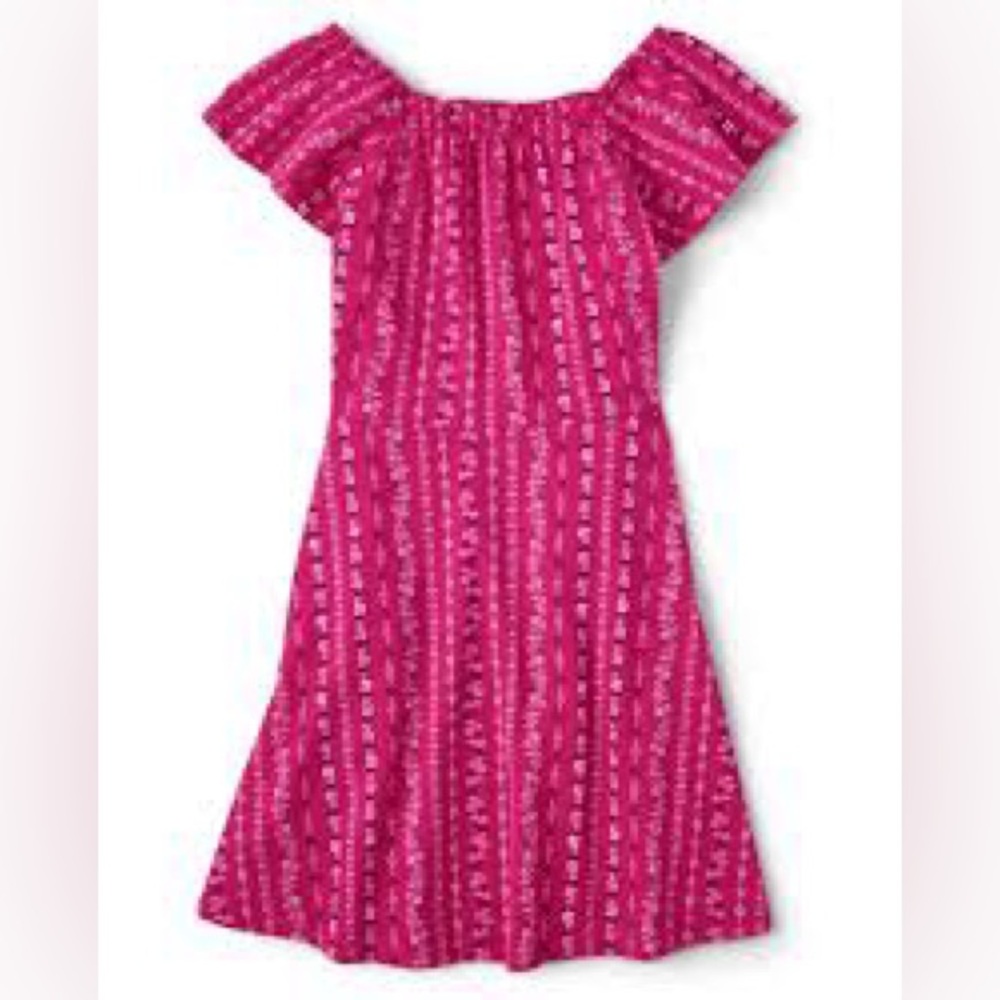 Girls‎ Print Smocked Dress - Pink